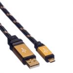 Roline Cablu micro USB la USB 2.0 GOLD T-T 1.8m, Roline 11.02. 8826 (11.02.8826-10)