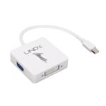 Lindy Adaptor Mini Displayport 1.2 la HDMI, VGA & DVI-D activ, Lindy L41035 (L41035)