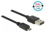 Delock Cablu EASY-USB 2.0 tip A la EASY-USB 2.0 tip Micro-B T-T Negru 3m, Delock 83851 (83851)