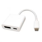 Roline Adaptor USB-C la Displayport v1.2 + 1 x USB-C PD (Power Delivery) T-M, Roline 12.03. 3221 (12.03.3221-10)
