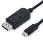 Valueline Cablu USB tip C la Displayport v1.2 4K T-T 1m Negru, Value 11.99. 5845 (11.99.5845-10) - conectica