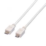 Valueline Cablu micro USB-A la micro USB-B 2.0 T-T 1.8m Alb, Value 11.99. 8753 (11.99.8753-10)