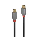 Lindy Cablu USB 2.0 tip C la micro USB-B T-T 2m Anthra Line, Lindy L36892 (L36892)