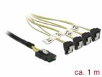 Delock Cablu Mini SAS SFF-8087 la 4 x SATA unghi 1m, Delock 85687 (85687)