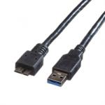 Roline Cablu USB 3.0-A la micro USB-B T-T 3m Negru, Roline 11.02. 8877 (11.02.8877-10)