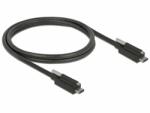 Delock Cablu SuperSpeed USB 10 Gbps (USB 3.1 Gen 2) tip C cu surub sus T-T 1m Negru, Delock 83719 (83719) - conectica