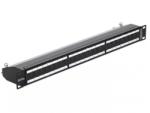 Delock Patch Panel 19" ecranat 24 Porturi Cat. 6A cu protectie praf Negru, Delock 43320 (43320)