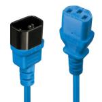 Lindy Cablu prelungitor alimentare IEC C13 - C14 0.5m Bleu, Lindy L30470 (L30470)