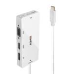 Lindy Adaptor USB-C la HDMI / VGA/ Displayport / DVI T-M Alb, Lindy L43279 (L43279)