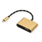 Roline Adaptor USB-C la HDMI 4K60Hz + VGA T-M 0.1m, Roline 12.03. 3165 (12.03.3165-5)