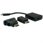 Valueline Adaptor USB 3.1-C la VGA + HDMI + DVI, Value 12.99. 3229* (12.99.3229-10)