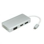 Valueline Adaptor USB tip C la VGA / HDMI / DVI / Displayport T-M, Value 12.99. 3230* (12.99.3230-5)