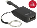 Delock Adaptor USB-C la DisplayPort (DP Alt Mode) 4K 60Hz pentru breloc, Delock 63940 (63940)