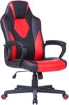 Antares Newdale gamer szék mesh és műbőr borítás műanyag lábkereszt design görgők fekete-piros (ANKHSZ171-1)
