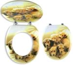 FERRO (Novaservis) Prestige Kutyamintás WC ülőke Krómozott réz rögzítőelemekkel WC/STENATA (WC/STENATA)