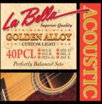 La Bella Golden Alloy - 40PCL, Akusztikus Gitárhúr Garnitúra