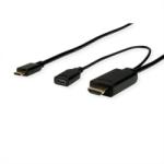Roline Cablu USB-C la HDMI T-T 2m Negru cu alimentare USB-C, Roline 11.04. 5951 (11.04.5951-10)
