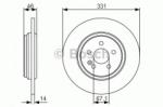 Bosch Disc frana MERCEDES M-CLASS (W163) (1998 - 2005) BOSCH 0 986 479 S12