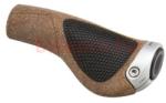 Ergon GP1 BioKork ergonómikus bilincses parafás markolat, 130 mm, S-es vastagság, barna-fekete, ezüst színű bilinccsel