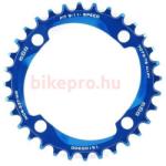a2z MTB első lánckerék, 34T, 4x96 mm (aszimmetrikus), 1x9-11s, narrow-wide, alumínium, kék