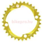 a2z MTB első lánckerék, 34T, 4x96 mm (aszimmetrikus), 1x9-11s, narrow-wide, alumínium, arany színű