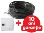 Falcon Kit - Cablu de incalzire electrica Falcon U-Heat 160 W - 8, 5m (18W/m) + Termostat manual U-Heat de perete, cu senzor de temperatura pe podea 16 A (2253100)
