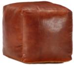 vidaXL Taburet, cafeniu, 40x40x40 cm piele naturală de capră (248126) Canapea
