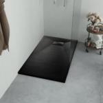 vidaXL Cădiță de duș, negru, 90 x 80 cm, SMC (144778) - vidaxl