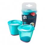 Tommee Tippee - Recipiente de stocare hrana cu capac, 2 buc (TT0122) Set pentru masa bebelusi