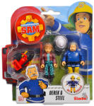Simba Toys Set cu figurine Pompierul Sam, Derek şi Steele (09251043DS) Figurina