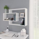 vidaXL Rafturi de perete, alb, 104x20x58, 5 cm, PAL (800324) Raft