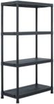 vidaXL Raft de depozitare, negru, 60 x 30 x 138 cm, plastic, 100 kg (45673) Raft