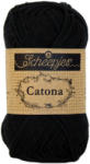 Scheepjes Catona 110 Jet Black - fekete pamut fonal