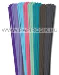  3mm, 49cm, 8x20db, quilling papírcsík kezdőcsomag VI