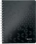 Leitz Caiet de birou WOW, PP, certificare FSC, reciclabil, A5, 80 coli, cu spira, dictando, Leitz negru E46390095 (E46390095)