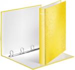 Leitz Caiet mecanic WOW, carton laminat, partial reciclat, certificare FSC, A4, mecanism 4DR, inel 25 mm, Leitz galben E42420016 (E42420016)