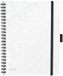 Leitz Caiet de birou WOW Be Mobile, PP, certificare FSC, reciclabil, A4, 80 coli, cu spira, matematica, Leitz alb E46450001 (E46450001)