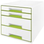 Leitz Cabinet cu 4 sertare WOW Leitz alb/verde E52132054 (E52132054)