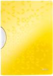 Leitz Dosar plastic A4 cu clip 30 coli PP ColorClip WOW Leitz galben metalizat E41850016 (E41850016)