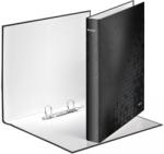 Leitz Caiet mecanic WOW, carton laminat, partial reciclat, certificare FSC, A4, mecanism 2DR, inel 25 mm, Leitz negru E42410095 (E42410095)