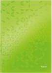 Leitz Caiet de birou WOW, carton laminat, coperta dura, certificare FSC, reciclabil, A4, 80 coli, dictando, Leitz verde E46251054 (E46251054)