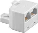 Goobay Adaptor ISDN RJ45/8P8C tata la 2x RJ45/8P8C mama alb Goobay (93057)