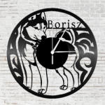  Bakelit óra - Husky - egyedi névvel