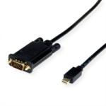 Valueline Cablu Mini Displayport la VGA 1080p T-T 1m Negru, Value 11.99. 5805 (11.99.5805-20)
