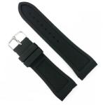  Curea de ceas Neagra din Silicon - capete curbate - 26mm (WZ3634)