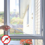  Plasă de țânțari - adezivă - pentru fereastră - neagră - InnovaGoods