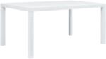vidaXL Masă de grădină, alb, 150 x 90 x 72 cm, plastic, aspect ratan (45604) - vidaxl