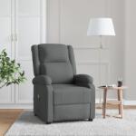 vidaXL Fotoliu de masaj, gri închis, material textil (248699)