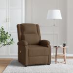 vidaXL Fotoliu de masaj, maro, material textil (248700)