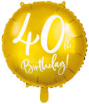 PartyDeco S. r. o 40. Évszámos lufi, fólia, arany, happy b
